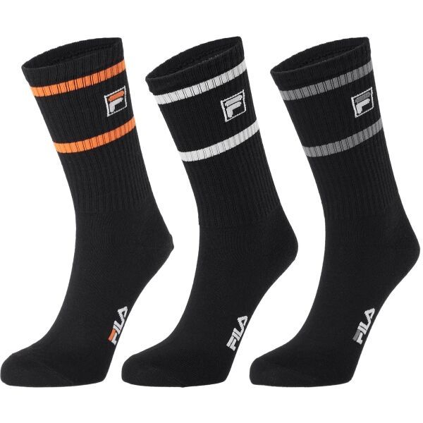 Fila Fila MAN NORMAL SOCKS LIFESTYLE 3 PAIRS PACK Мъжки чорапи, черно, размер