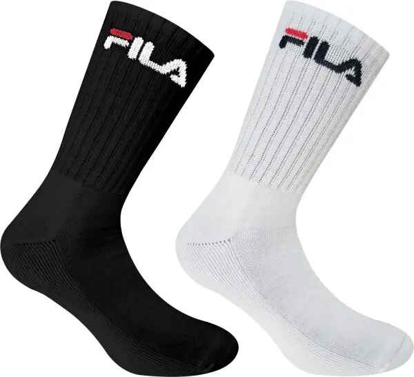 Fila Fila NORMAL PLAIN HALF TERRY 2 PCS Спортни чорапи, черно, размер 35-38