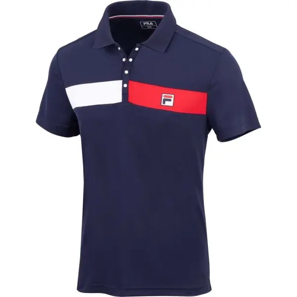 Fila Fila POLO JAYDEN Мъжка тениска с яка, тъмносин, размер