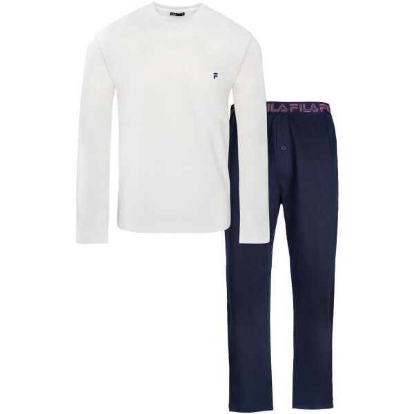 Fila Fila PYJAMAS IN JERSEY Мъжка пижама, бяло, размер