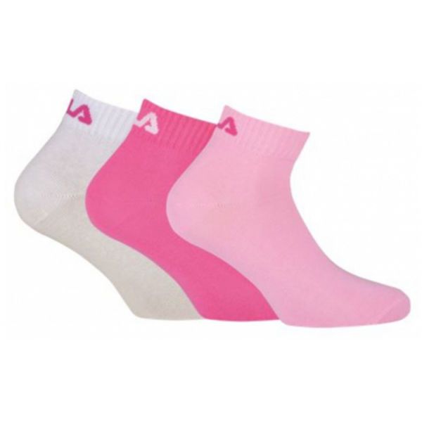 Fila Fila QUARTER PLAIN SOCKS 3P Чорапи, розово, размер
