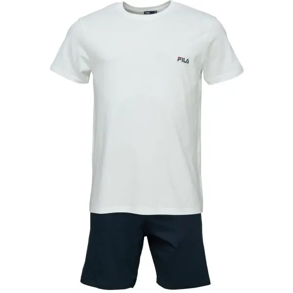 Fila Fila SET SHORT SLEEVES T-SHIRT AND SHORT PANTS IN JERSEY Мъжка пижама, бяло, размер