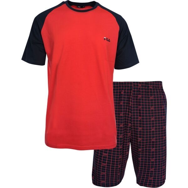 Fila Fila SET SHORT SLEEVES T-SHIRT AND SHORT PANTS IN JERSEY Мъжка пижама, червено, размер