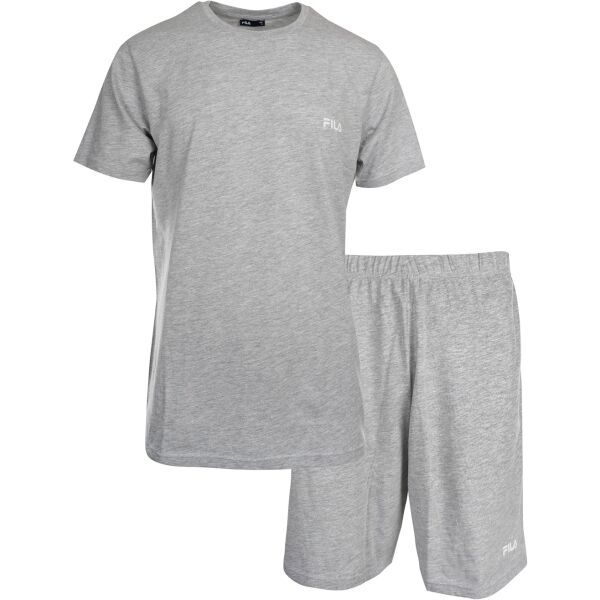 Fila Fila SET SHORT SLEEVES T-SHIRT AND SHORT PANTS IN JERSEY Мъжка пижама, сиво, размер