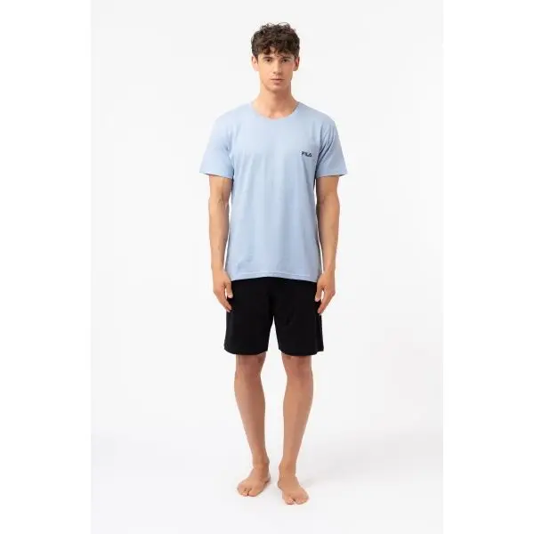 Fila Fila SET SHORT SLEEVES T-SHIRT AND SHORT PANTS IN JERSEY Мъжка пижама, светлосиньо, размер