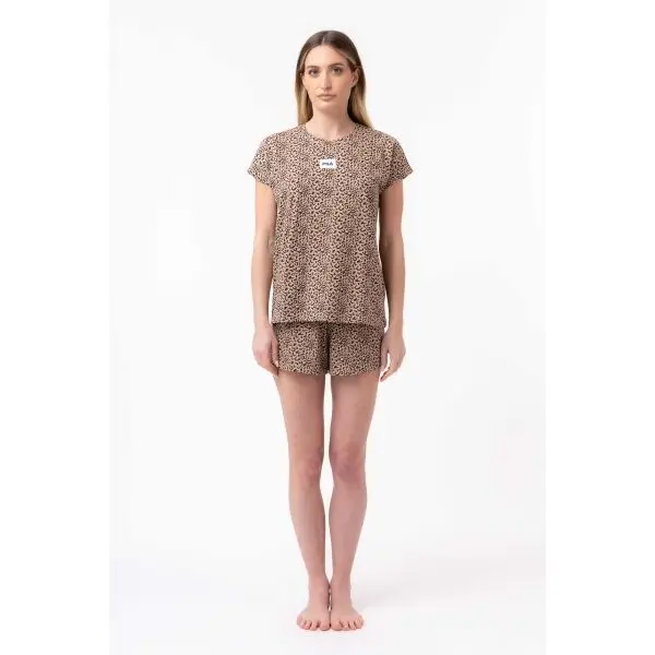 Fila Fila WOMAN JERSEY STRETCH PYJAMAS Дамска пижама, кафяво, размер