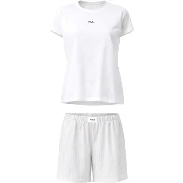 Fila Fila WOMAN JERSEY TOP AND POPLIN SHORTS PYJAMAS Дамска пижама, бяло, размер