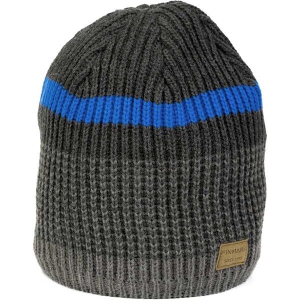 Finmark Finmark WINTER HAT Мъжка плетена шапка, сиво, размер os