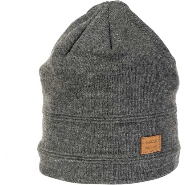 Finmark Finmark WINTER HAT Мъжка плетена шапка, сиво, размер os