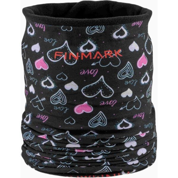Finmark Finmark MULTIFUNCTIONAL SCARF WITH FLEECE Момичешки мултифункционален шал, черно, размер