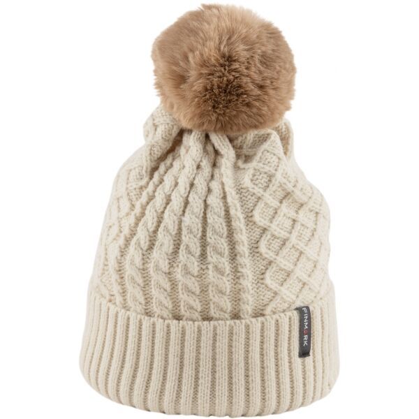 Finmark Finmark WINTER HAT Зимна плетена  шапка, бежово, размер