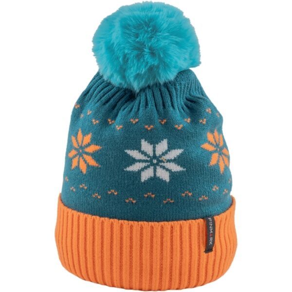 Finmark Finmark WINTER HAT Зимна плетена  шапка, тюркоазено, размер