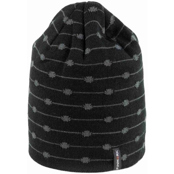 Finmark Finmark zimní čepice Зимна плетена  шапка, черно, размер