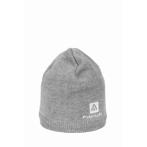 Finmark Finmark zimní čepice Зимна плетена  шапка, сиво, размер