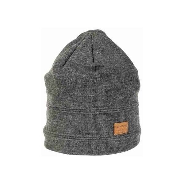 Finmark Finmark zimní čepice Зимна плетена  шапка, тъмносиво, размер