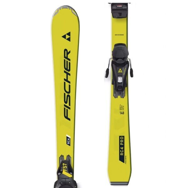 Fischer Fischer RC4 PRO JRS + FS 7 GW CA Юношески ски за спускане, жълто, размер