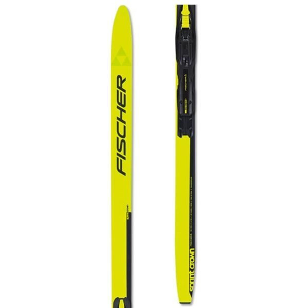 Fischer Fischer SPRINT CROWN + TOUR STEP-IN JR IFP Детски ски с поддръжка при  изкачването, жълто, размер