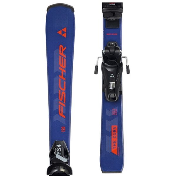 Fischer Fischer THE CURV JR JRS + FJ4/7 CA JRS GW Детски ски за спускания, тъмносин, размер
