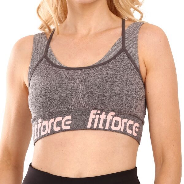 Fitforce Fitforce BRANHILD Дамско фитнес бюстие, сиво, размер