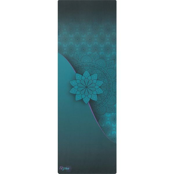Fitforce Fitforce DYOGAMAT Велурена йога постелка, тъмнозелено, размер