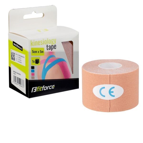 Fitforce Fitforce KINETAPE Кинезиологична тейп лента, бежово, размер