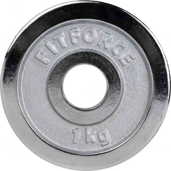 Fitforce Fitforce КРЪГЛИ ТЕЖЕСТИ 1KG CHROM 30MM Тежести- кръгли, сребърно, размер