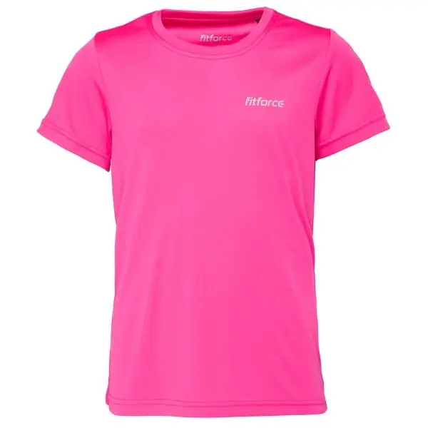 Fitforce Fitforce OLVE Детска тениска за фитнес, розово, размер 116-122