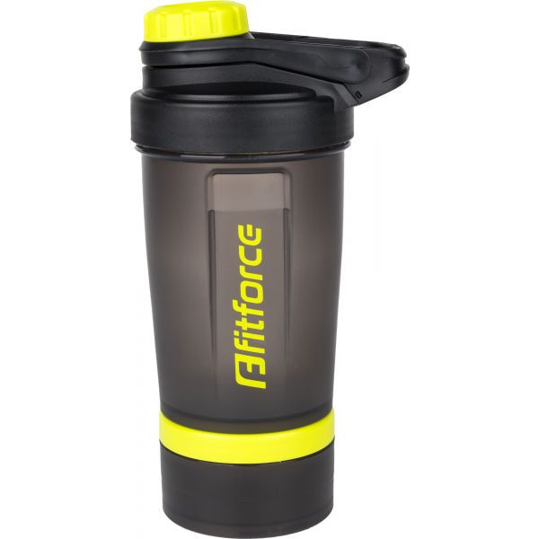 Fitforce Fitforce SHAKER Пластмасова бутилка със стоманено топче, черно, размер