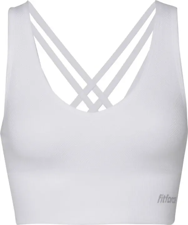 Fitforce Fitforce TAZA Дамско фитнес бюстие, бяло, размер