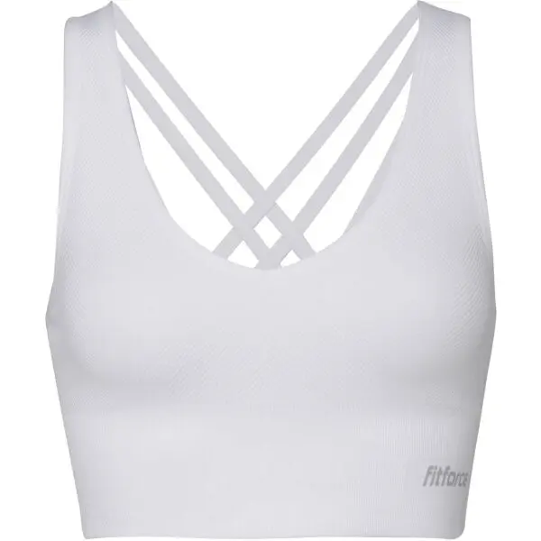 Fitforce Fitforce TAZA Дамско фитнес бюстие, бяло, размер