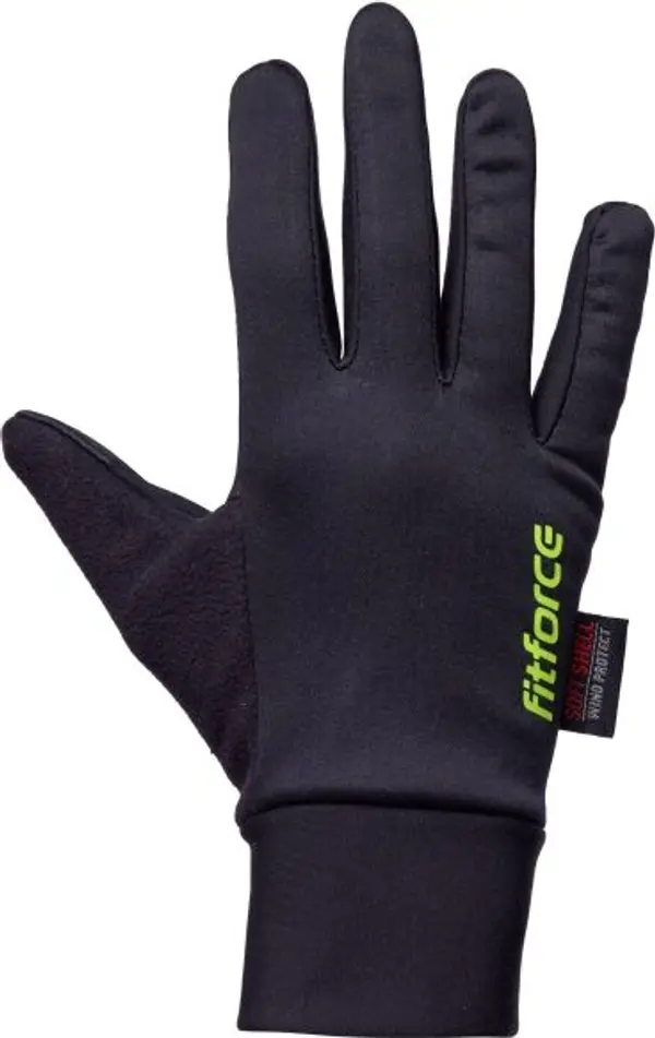 Fitforce Fitforce TRACKERS JR Младежки зимни ръкавици за бягане, черно, размер 11-12Y