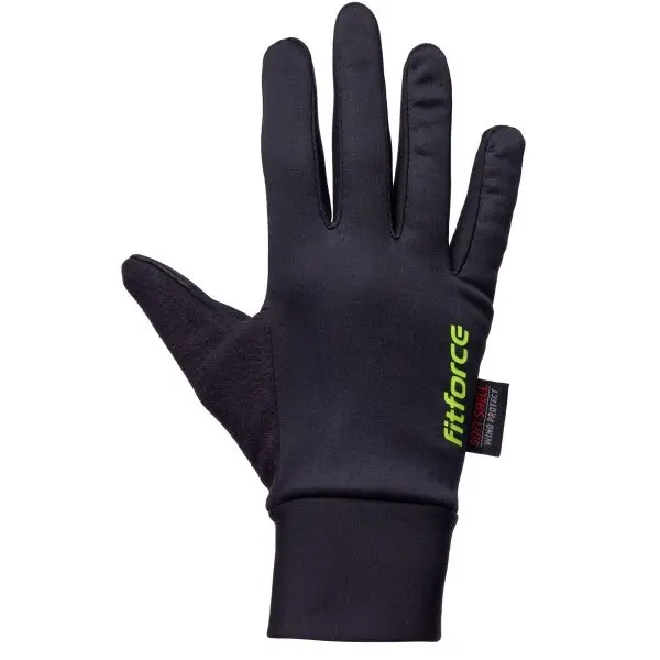 Fitforce Fitforce TRACKERS JR Младежки зимни ръкавици за бягане, черно, размер 9-10Y