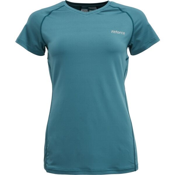 Fitforce Fitforce TRUSTYNY Дамска фитнес тениска, тюркоазено, размер