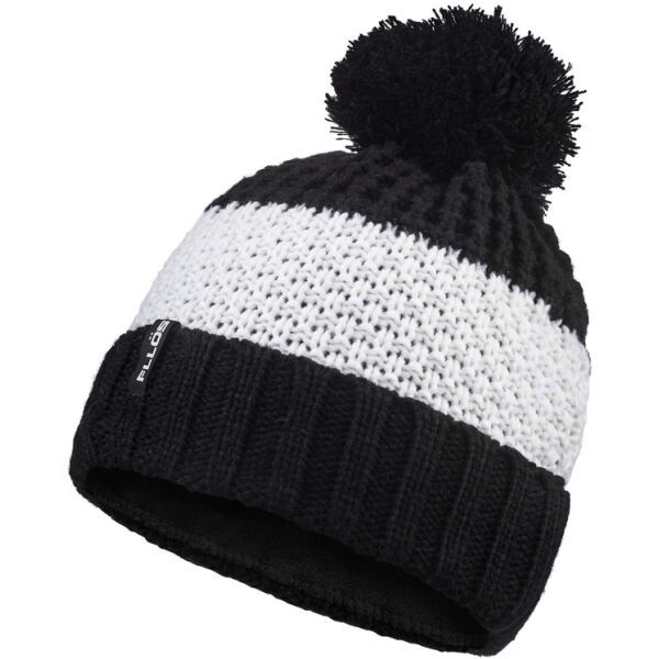 FLLÖS FLLÖS CORY Зимна шапка с помпон, черно, размер