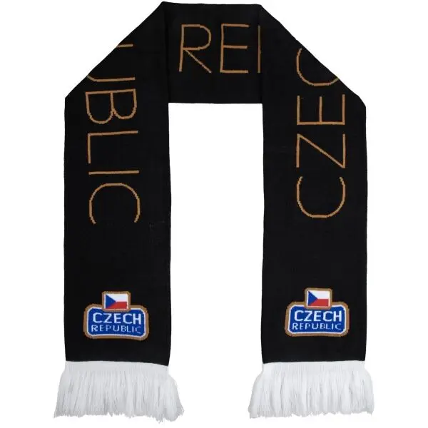 FLLÖS FLLÖS FANLINE SCARF CZECH 9 Зимен шал, черно, размер UNI