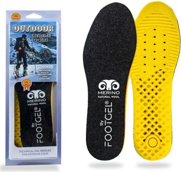 FOOTGEL FOOTGEL COLDOOR EXTREME COLD Стелки с гел, жълто, размер