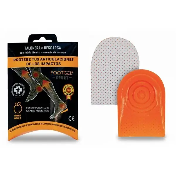 FOOTGEL FOOTGEL HEELPAD Гел подложки за пета, оранжево, размер