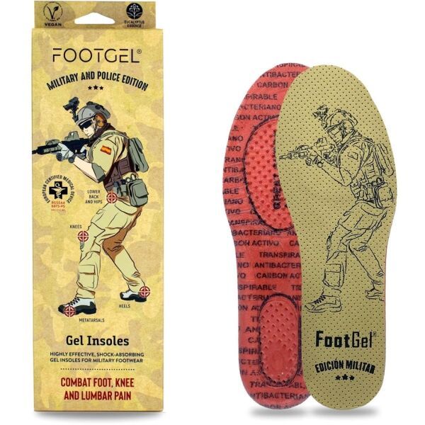 FOOTGEL FOOTGEL MILITARY Стелки с гел, кафяво, размер