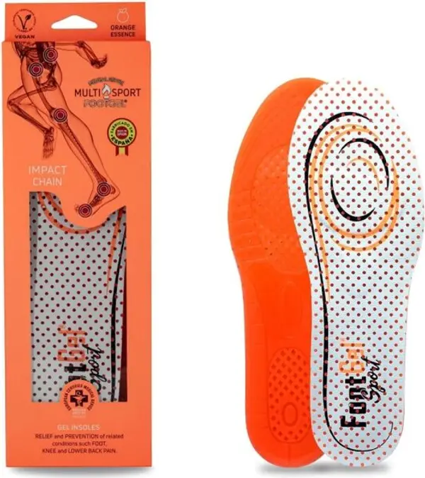 FOOTGEL FOOTGEL MULTISPORT Стелки с гел, оранжево, размер