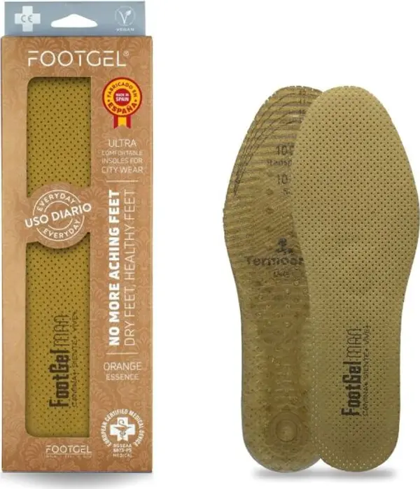 FOOTGEL FOOTGEL WALKING M Стелки с гел, кафяво, размер