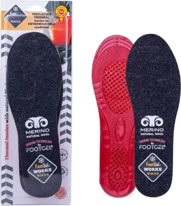 FOOTGEL FOOTGEL WORKS WINTER Стелки с гел, червено, размер