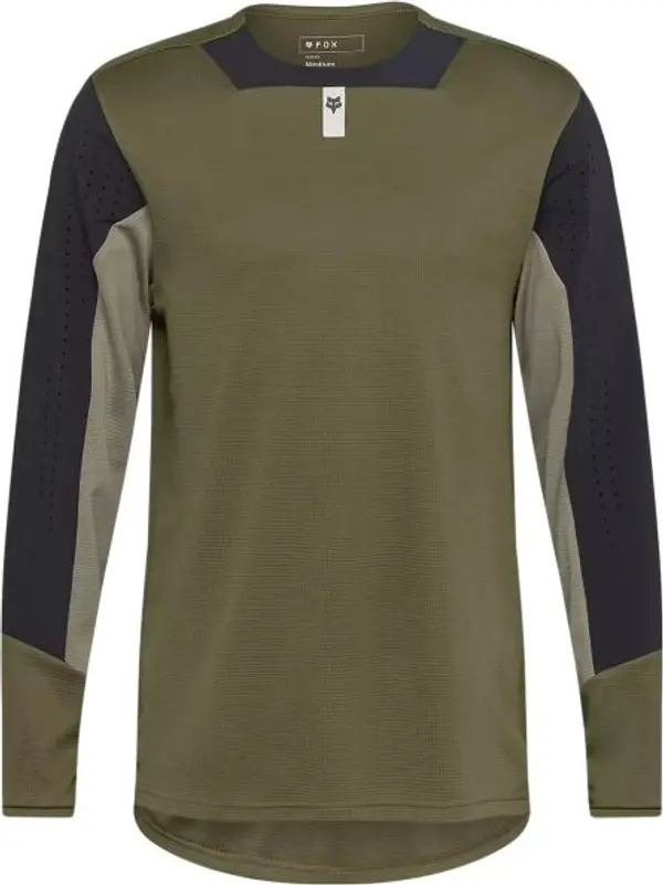 Fox Fox DEFEND LS Фланелка за колело, тъмнозелено, размер