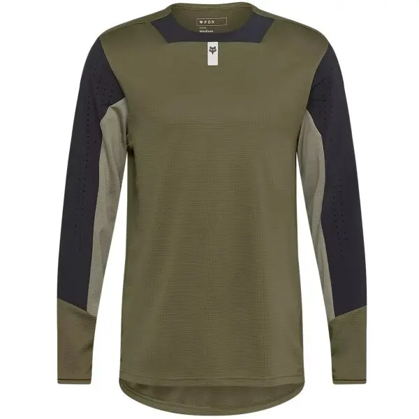 Fox Fox DEFEND LS Фланелка за колело, тъмнозелено, размер