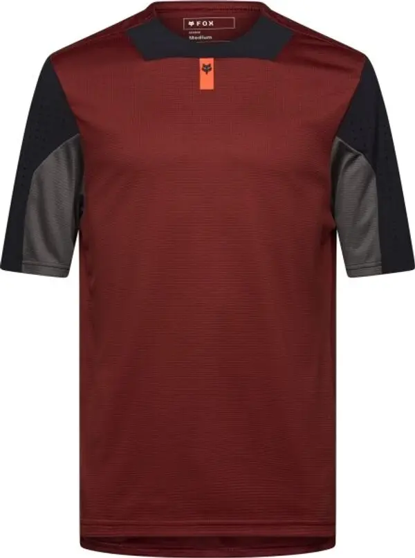 Fox Fox DEFEND SS Мъжка велосипедна фланелка, винен, размер