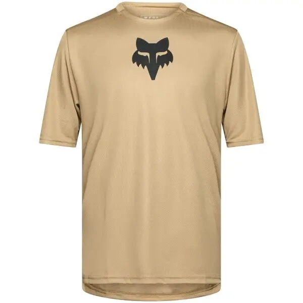Fox Fox RANGER SS JERSEY FOX HEAD Мъжка фланелка за колоездене, бежово, размер