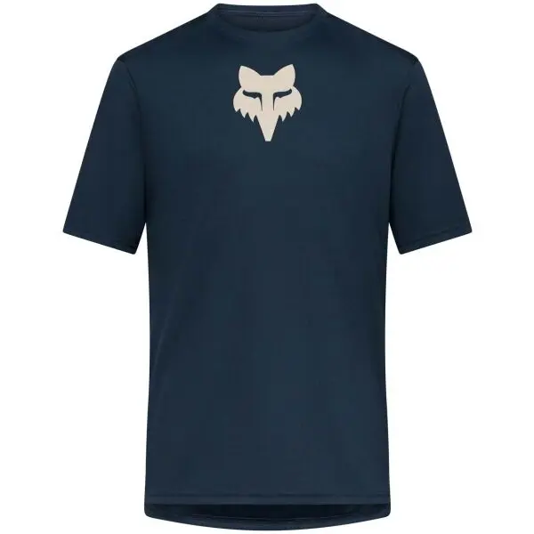 Fox Fox RANGER SS JERSEY FOX HEAD Мъжка фланелка за колоездене, тъмносин, размер XXL