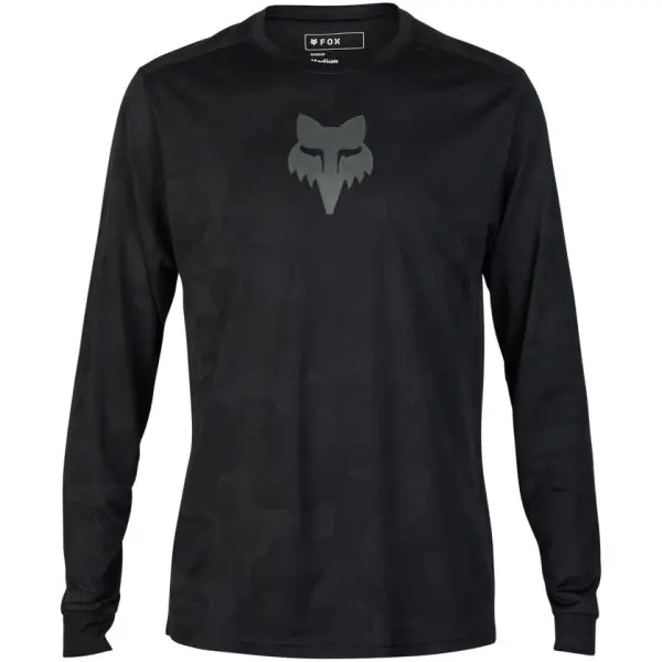 Fox Fox RANGER TRU DRI LS Мъжка фланелка за колоездене, черно, размер XXL