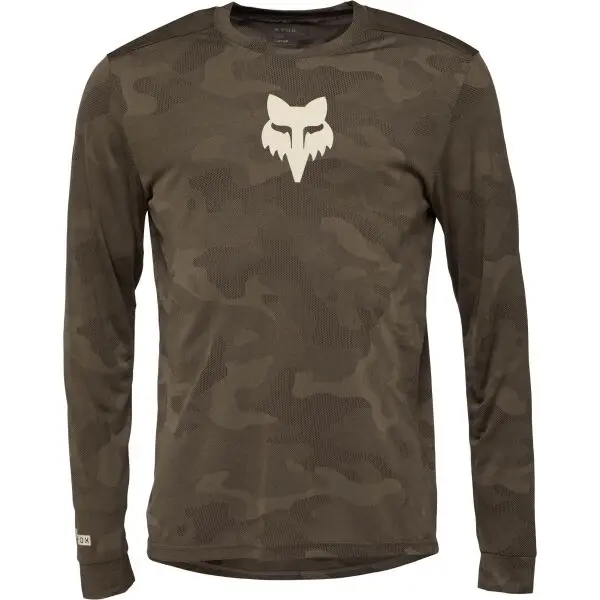 Fox Fox RANGER TRU DRI LS Мъжка фланелка за колоездене, khaki, размер