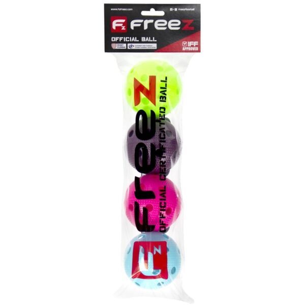 FREEZ FREEZ BALL OFFICIAL TUBE 4 PCS Комплект топки за флорбол, микс, размер