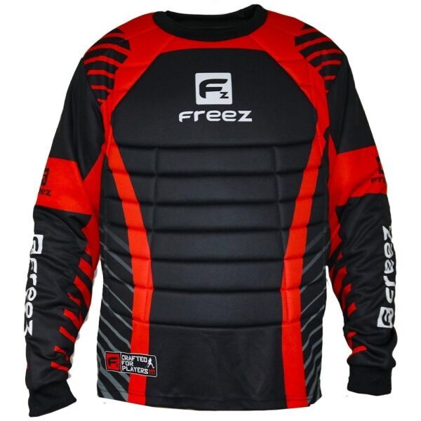 FREEZ FREEZ G-180 Детска вратарска фланелка на флорбол, черно, размер